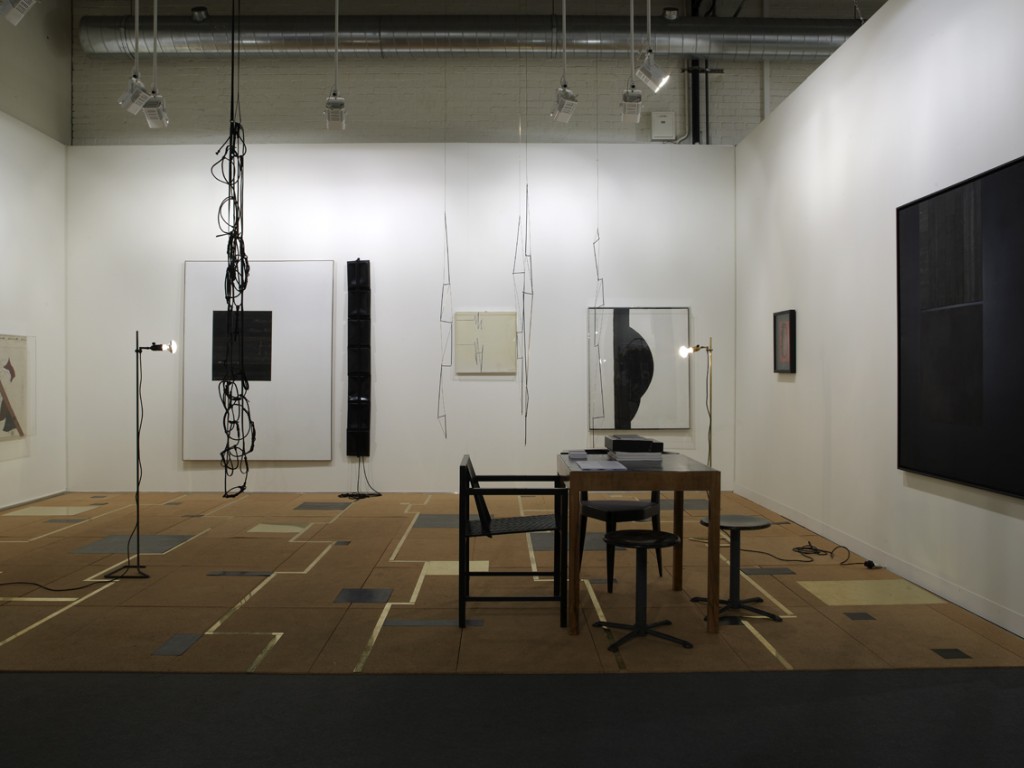 Installation View: Leonor Antunes and Carol Rama, Isabella Bortolozzi Galerie at Art Basel, 15.06.10—20.06.10.