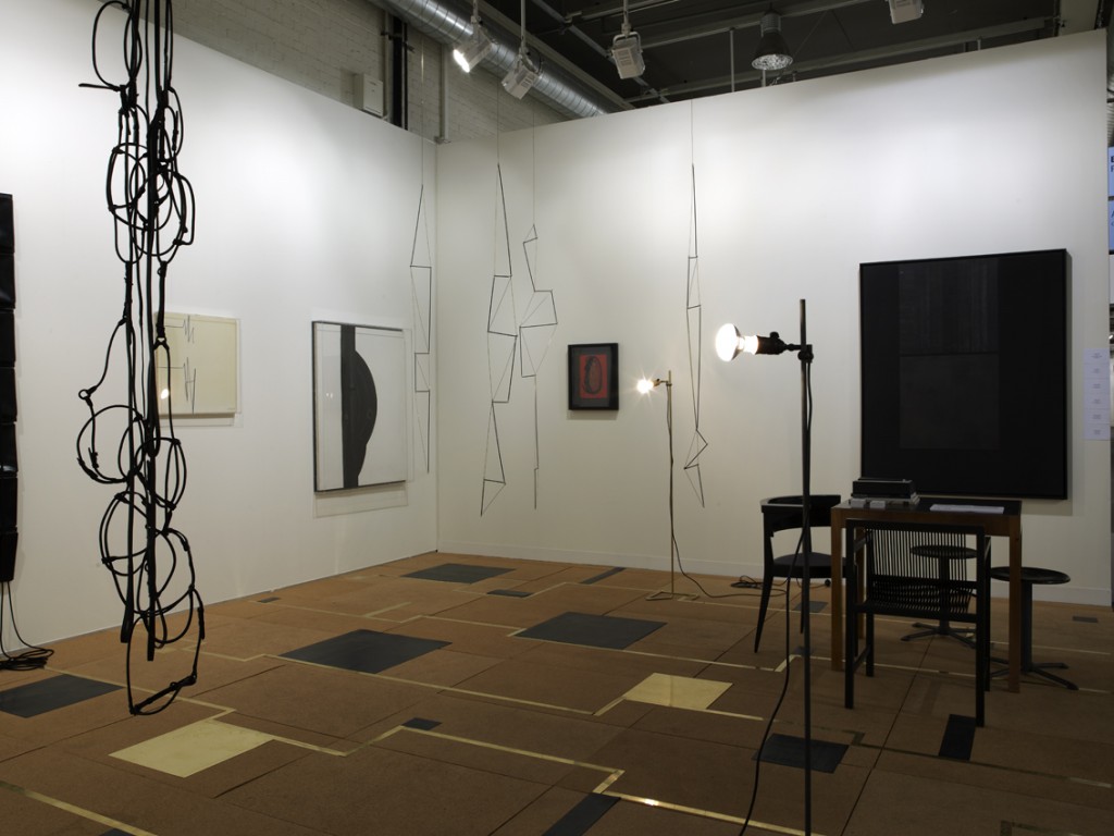 Installation View: Leonor Antunes and Carol Rama, Isabella Bortolozzi Galerie at Art Basel, 15.06.10—20.06.10.