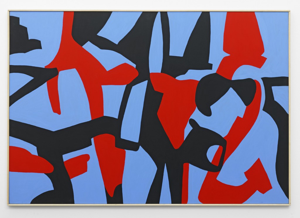 Carla Accardi, »Inversamente al senso«, 2011. Gouache on canvas, 112 x 162 x 3 cm. Unique.