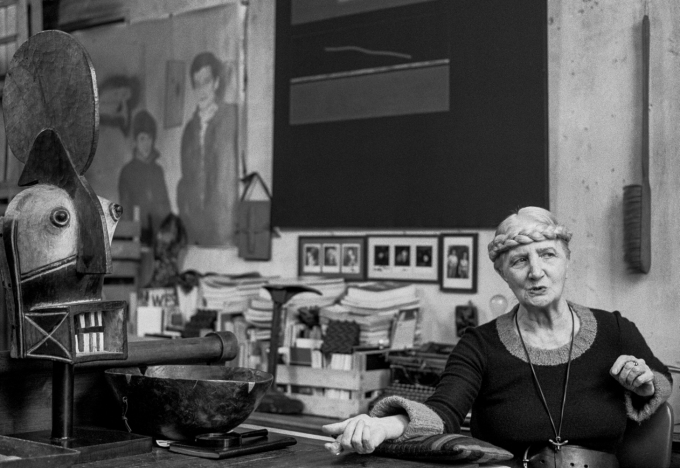 Carol Rama in her studio, 1997. Photo: Pino Dell’Aquila. © Archivio Carol Rama, Torino. Courtesy Galerie Isabella Bortolozzi and Hauser & Wirth.