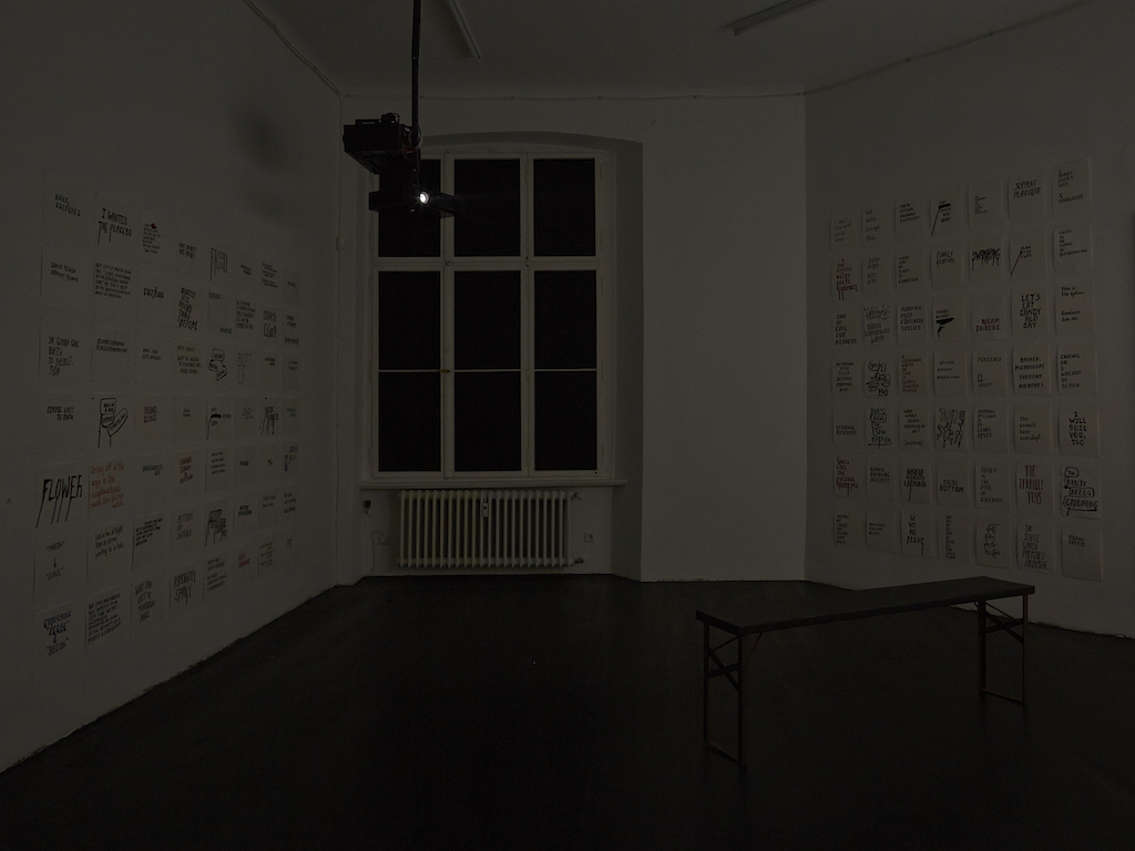 Steve Reinke, »The Genital is Superfluous«, installation view, <br>Galerie Isabella Bortolozzi, Berlin, 12.02.16-09.04.16<br/>