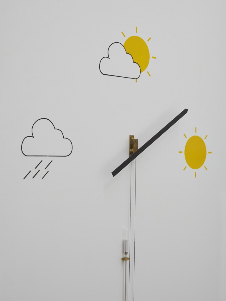 Jos de Gruyter & Harald Thys, »Barometer Altometer White Element« (detail), 2015, hot rolled steel, graphite on paper, aluminium, enamel, hand crafted barometer, 243 x 81.79 x 80.01 cm, unique