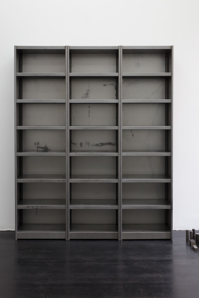 Detail view: Ibon Aranberri, Sources without qualities, 2017, Metal cabinet, steel elements, 224 x 182 x 40 cm, Unique, Photo: Thomas Bruns
