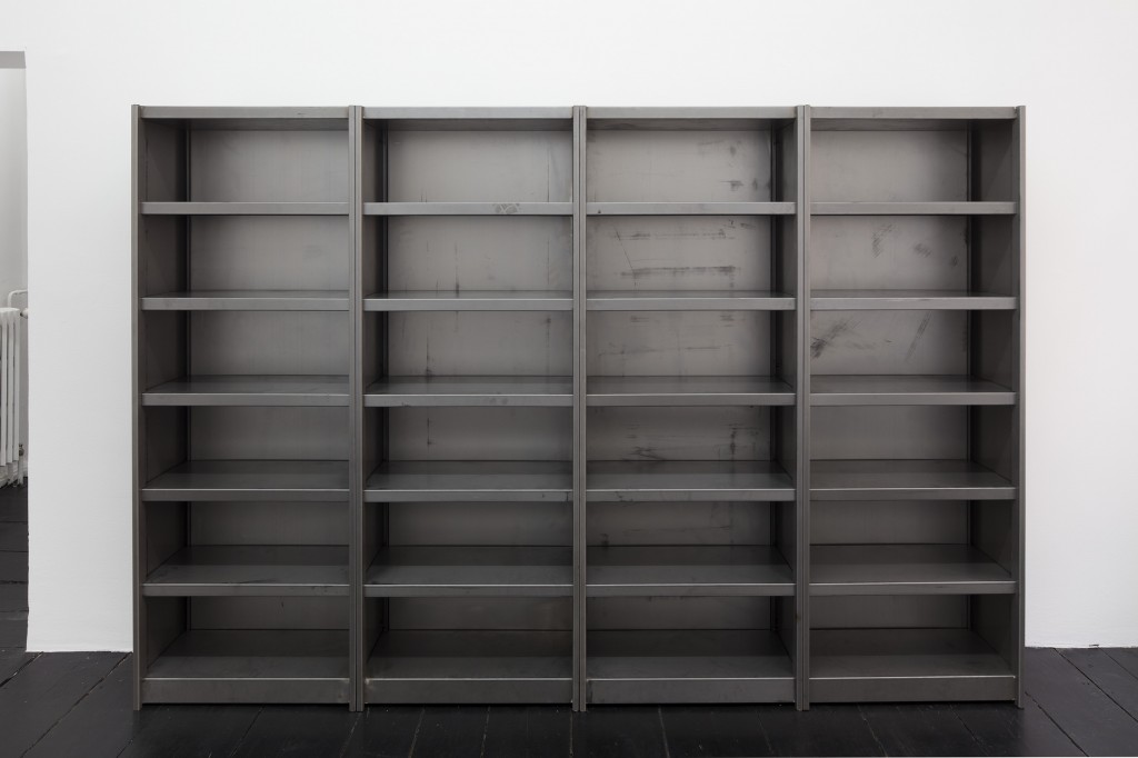 Detail view: Ibon Aranberri, Sources without qualities, 2017, Metal cabinet, steel elements, 282.5 x 190 x 34 cm, Unique, Photo: Thomas Bruns
