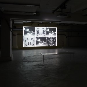 Installation view, Julia Stoschek Collection, Berlin, James Richards & Leslie Thornton, Crossing, 2016, Digital video, 19’12”,colour, sound,
Photo: Simon Vogel