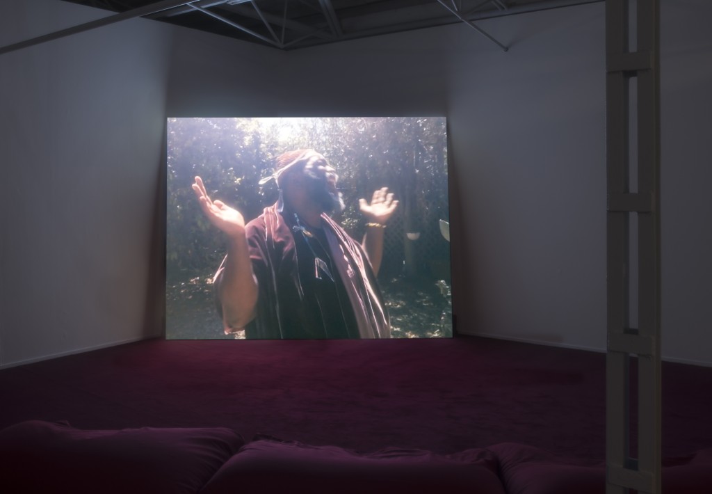 Installation view: Girl Talk, Single Channel Color HD Video, Stereo Sound, 4 Minutes, 2015 at Kunsthalle Münster, Devotional Document (Part 2) 27.05.17 - 01.10.17
