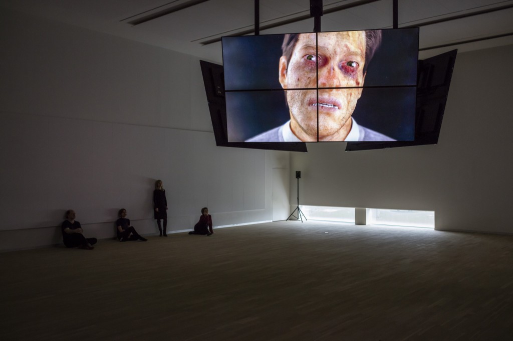 Installation View: Safe Conduct, 2016, Three channel HD film with 5.1 surround sound, at National Gallery of Denmark, 17.03.16 - 04.09.17