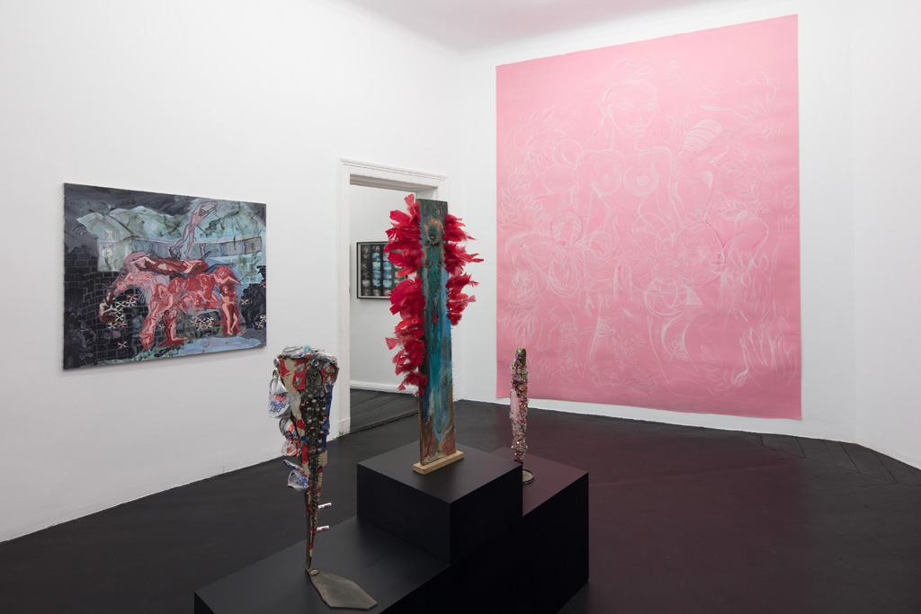 Installation view, My Perversion is the Belief in True Love, Galerie Isabella Bortolozzi, Berlin, 2018
