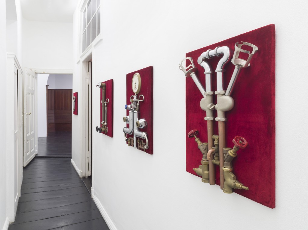 Installation view, Enrico Baj, Dame Idrauliche, Galerie Isabella Bortolozzi, Berlin, 2020. Photos: Roman März.