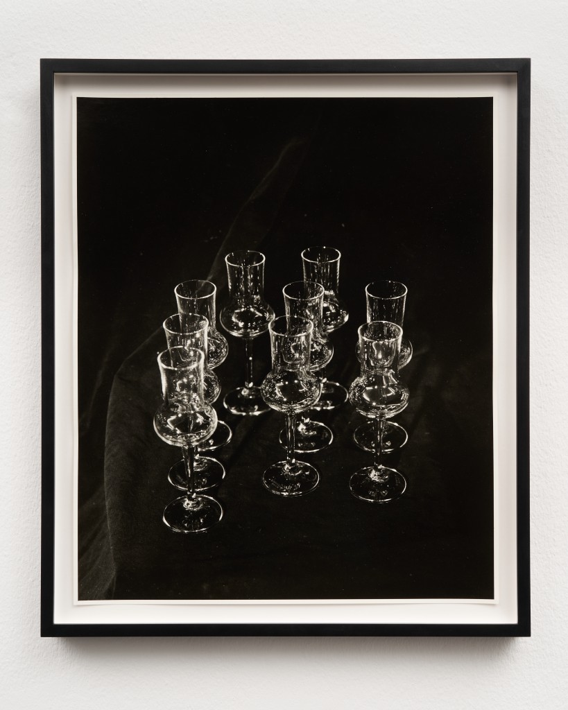 Calla Henkel & Max Pitegoff<br>
9x Grappa Glasses 87ml, 2022<br>
Silver gelatin print, 67.2 x 56.9 x 3.5 cm<br>

Photo: © Graysc / Dotgain