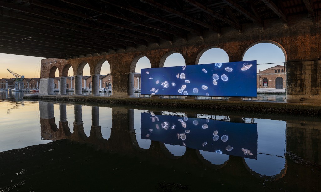 Installation view, Wu Tsang, Of Whales, 59th Venice Biennale, 2022. Photo: Matteo De Fina