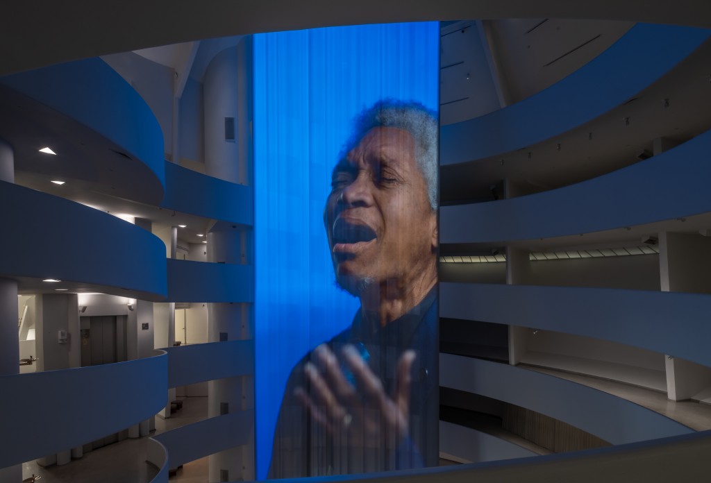 Installation view, Wu Tsang, Anthem, Solomon R. Guggenheim Museum, New York. Photo: David Heald